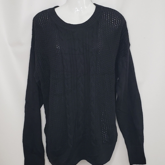 New Banana Republic Women's Black Dark Blue Knit Sweater Size XL - Picture 2 of 13